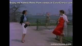 Retro Queasy Chicks Load of shit Sharing hard by ColorClimax